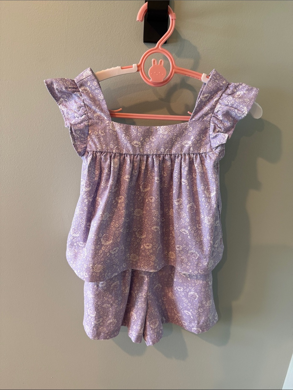 Hope &Henry Purple Floral 2T one-piece
